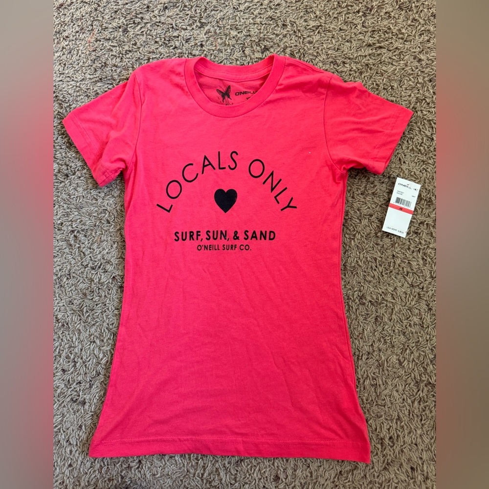 NWT O'Neill Vibrant Pink Tee Womens size XS